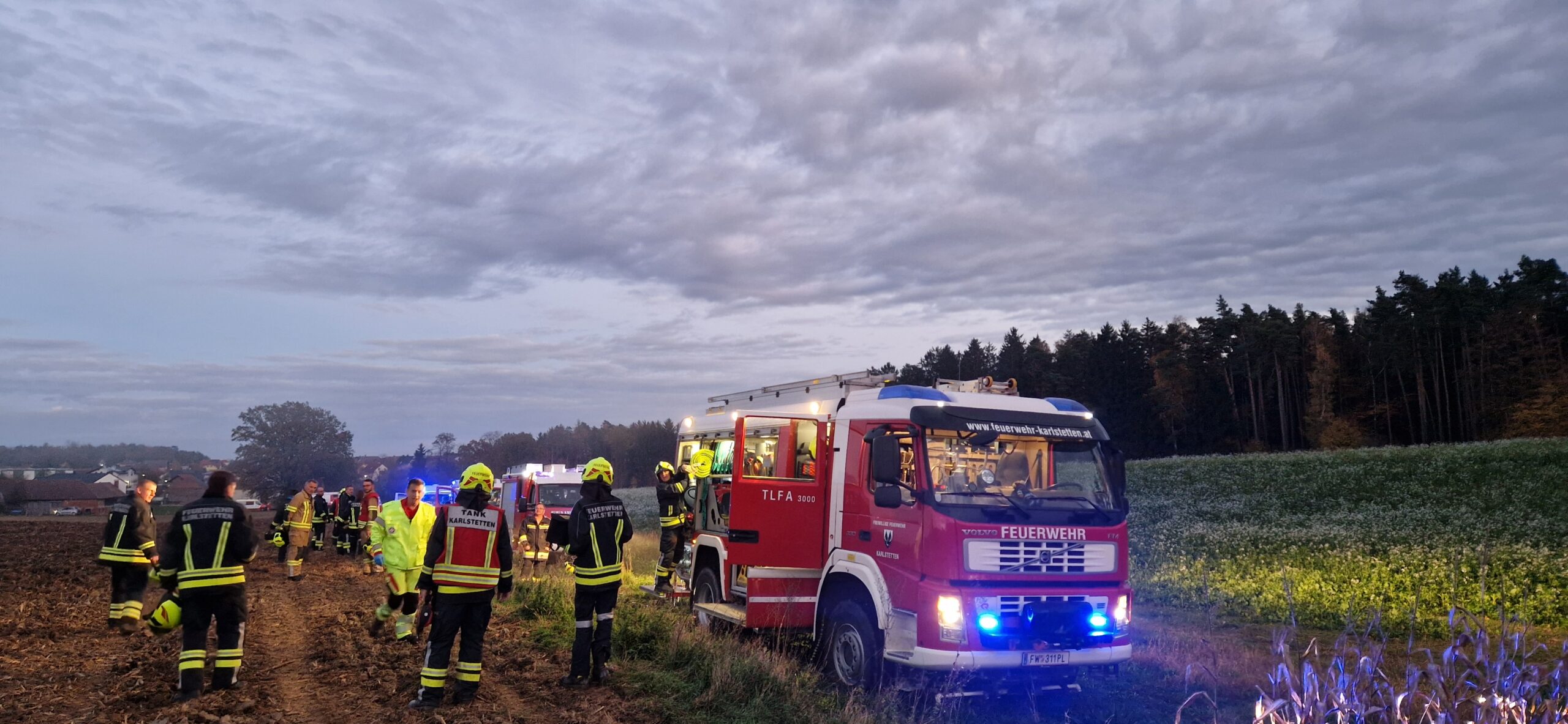 Traktorbrand in Heitzing 29.10.2024