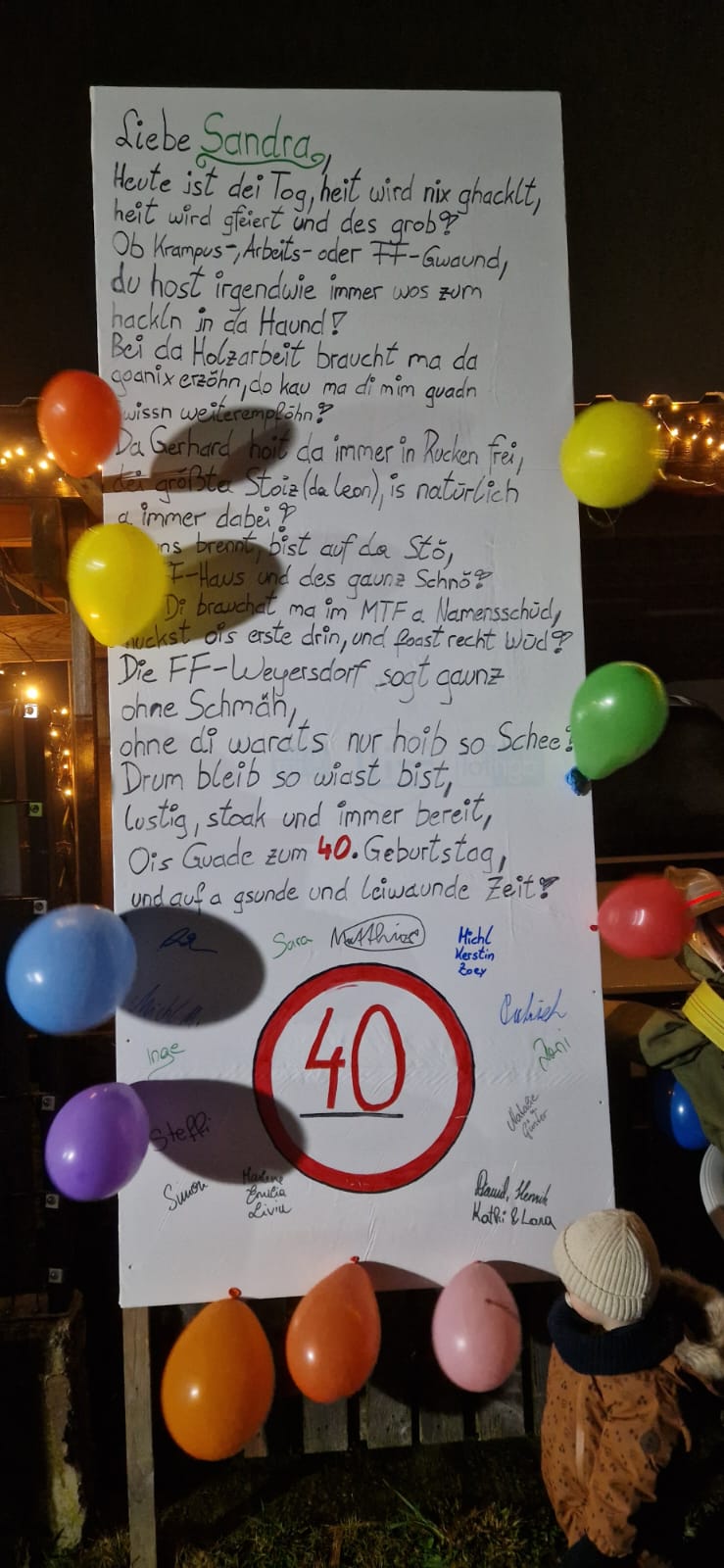 engagiertes Mitglied feiert 40. Geburtstag